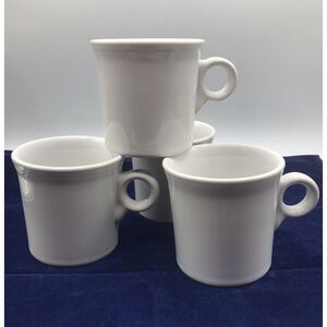 FIESTAWARE HLC White RING HANDLE FIESTA COFFEE MUG CUP USA Set of‎ 2